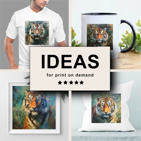 Tiger Oil Painting Merchandising