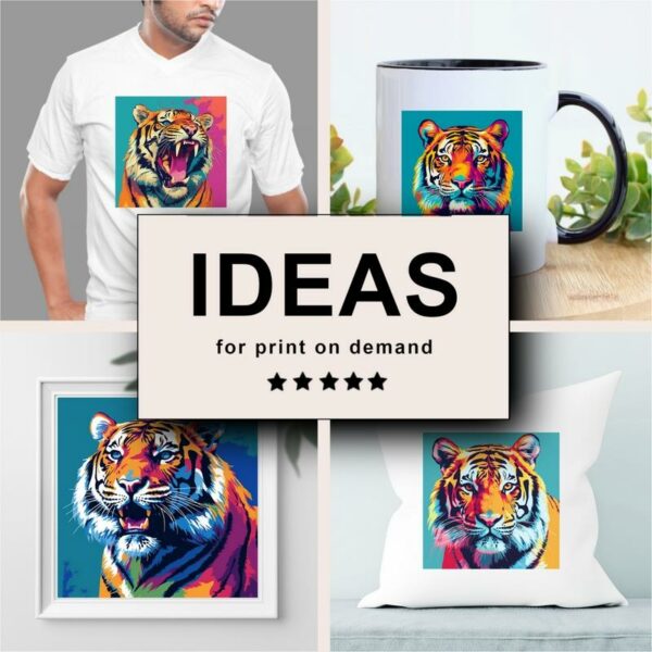 Tiger Pop Art Merchandising