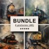 Train Oil Painting Bundle