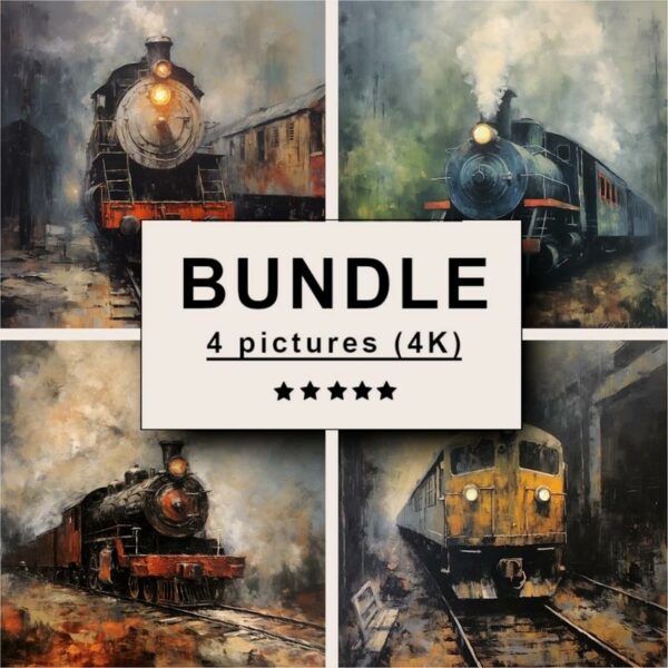 Train Oil Painting Bundle