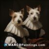 Two dogs wearing some kind of renaissance