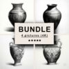 Vase Black White Draw Sketch Bundle