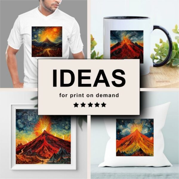 Volcano Impressionism Merchandising