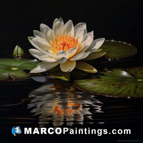 Water lily w/ reflection 1