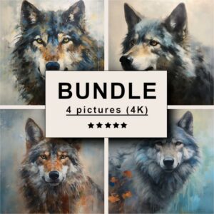 Wolf Oil Painting Bundle