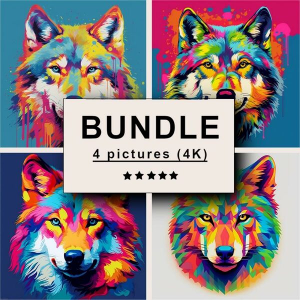 Wolf Pop Art Bundle