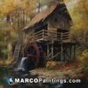 Woodlands by richard meckes in the smoky mountains artist of a water mill